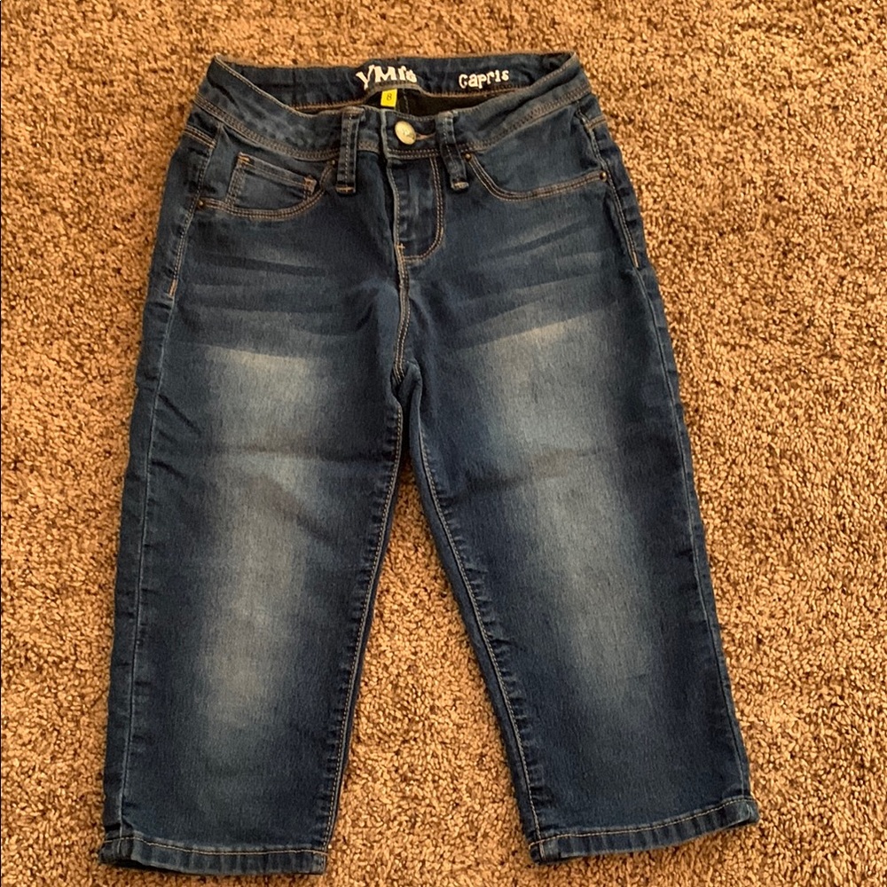 YMI Kids Blue Denim Capris